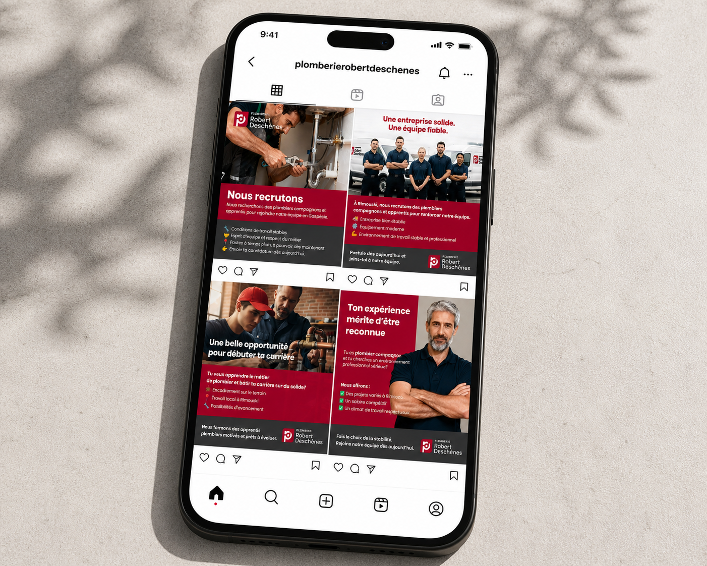 Instagram Campaign – Plumbing Recruitment
